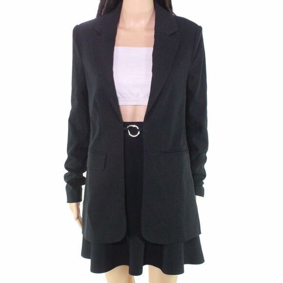 Danielle Bernstein NWT Women’s Black Blazer Jacket Front Ring Closure Size 2X - Picture 1 of 2